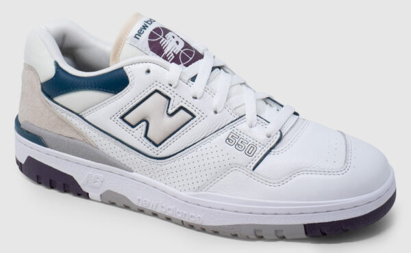 New Balance BB550 Leather - white-petrol