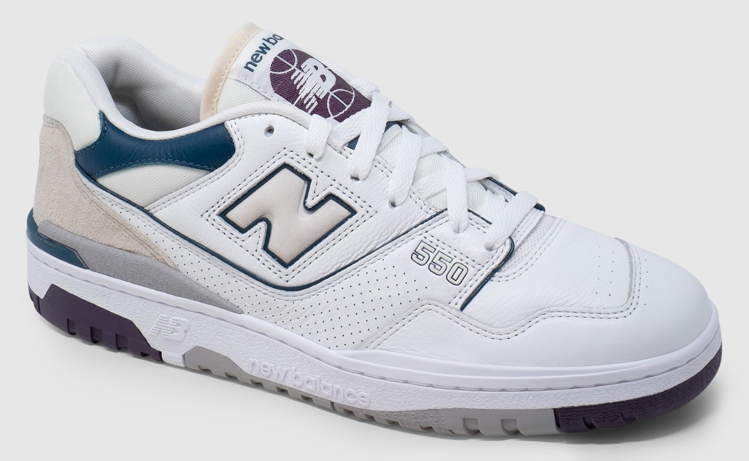New Balance BB550 Leather - white-petrol | Footsteps