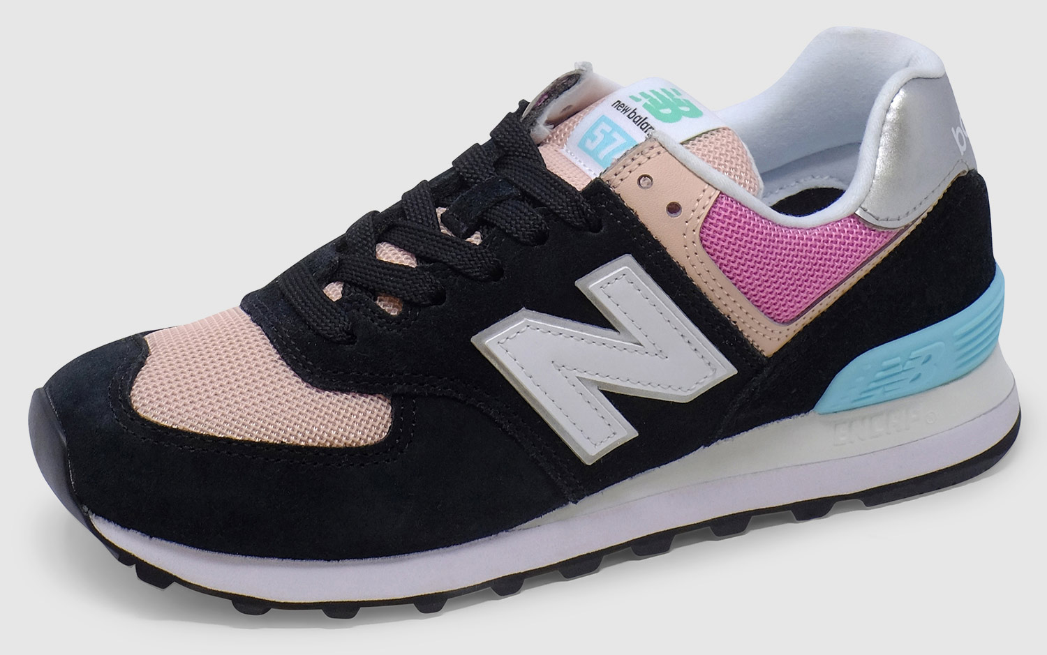 new balance wl574 black pink