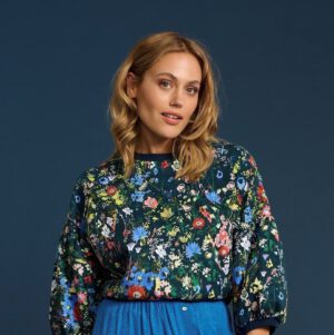 POM Sweater SP6755 Flower-Print / Größe 36