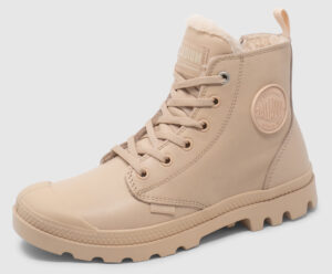 Palladium Pampa Hi Zip Leather Shirling Women - nude light