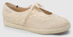 Superga Ballerina Lace Flower Crochet  - beige