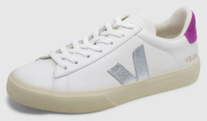 Veja Campo Leather - white-silver-ultraviolet