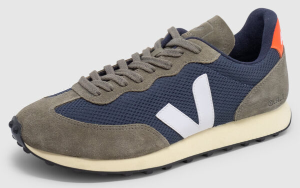 Veja Rio Branco Suede Mesh - nautico-olive-fluo