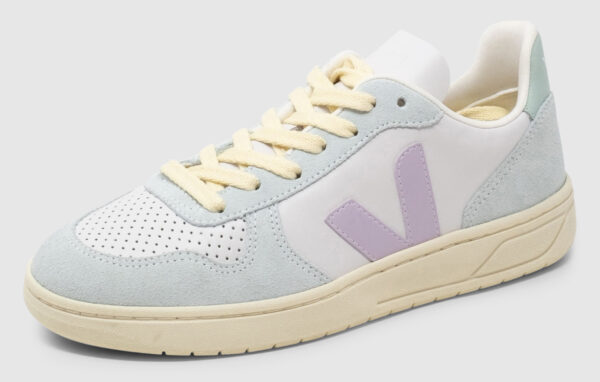 Veja V-10 Leather - gravel-menthol