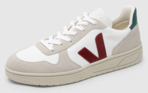 Veja V-10 Suede Mesh - white-marsala-brittany