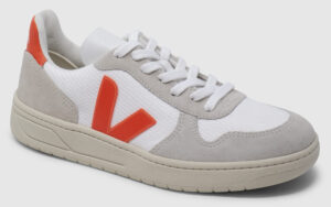 Veja V-10 Suede-Mesh - white-natural-orange Veja V-10 Suede-Mesh - white-natural-orange