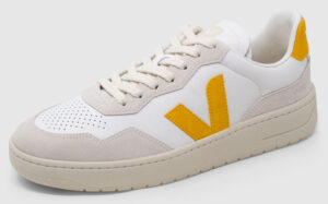 Veja V-90 Leather - white-safran