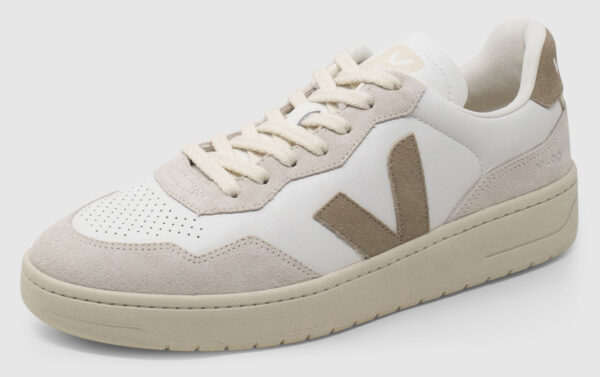Veja V-90 Leather - white-taupe